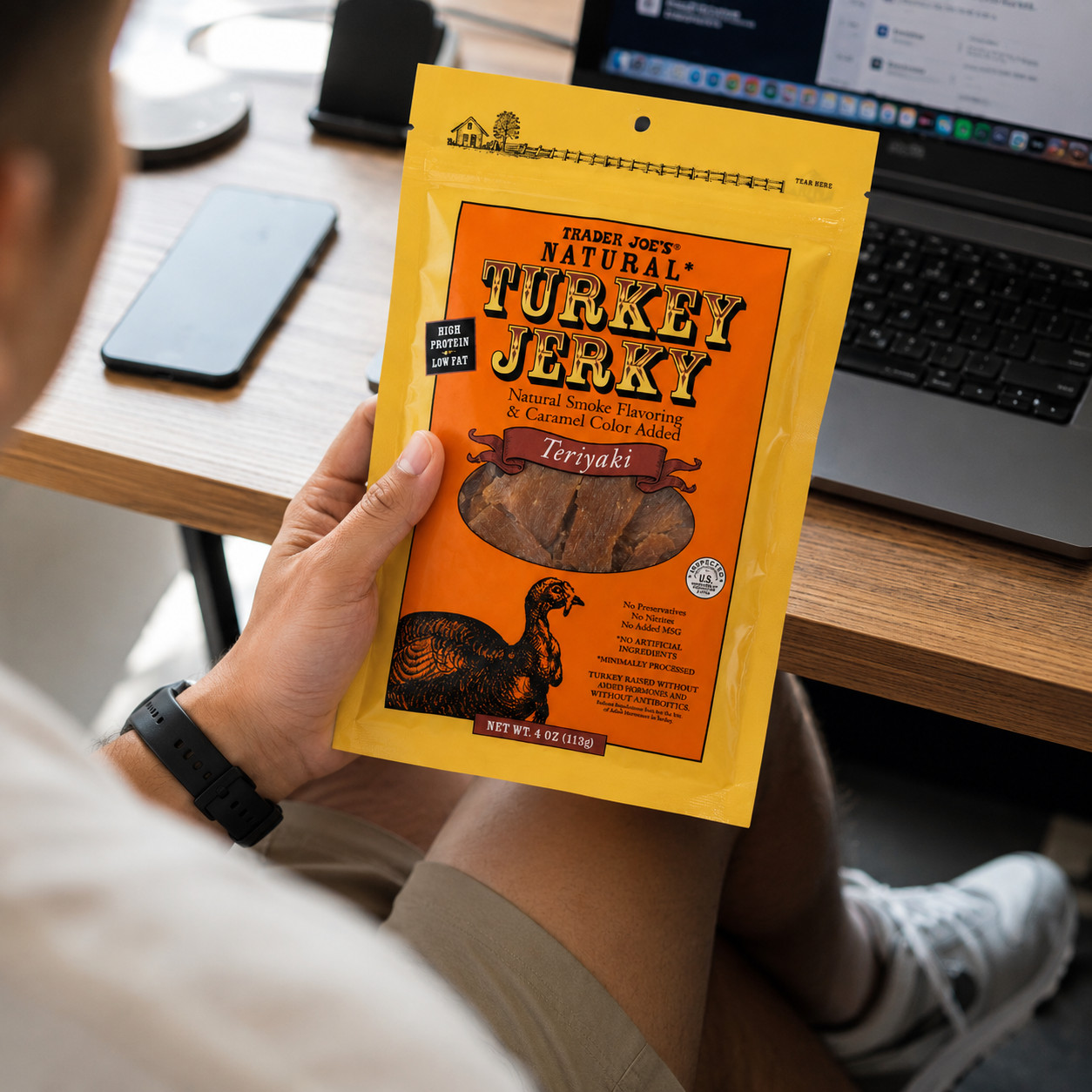 Trader Joe’s Natural Teriyaki Turkey Jerky 4 oz
