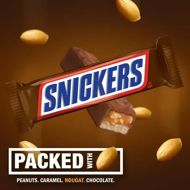 24 SNICKERS BARS CHOCOLATE PEANUTS exp March 2025