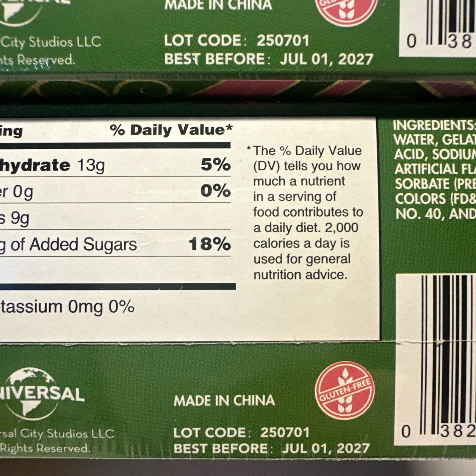 Wicked Gummy Bands Candy Green Apple Strawberry 20 Pouches 10.58oz Box New -2