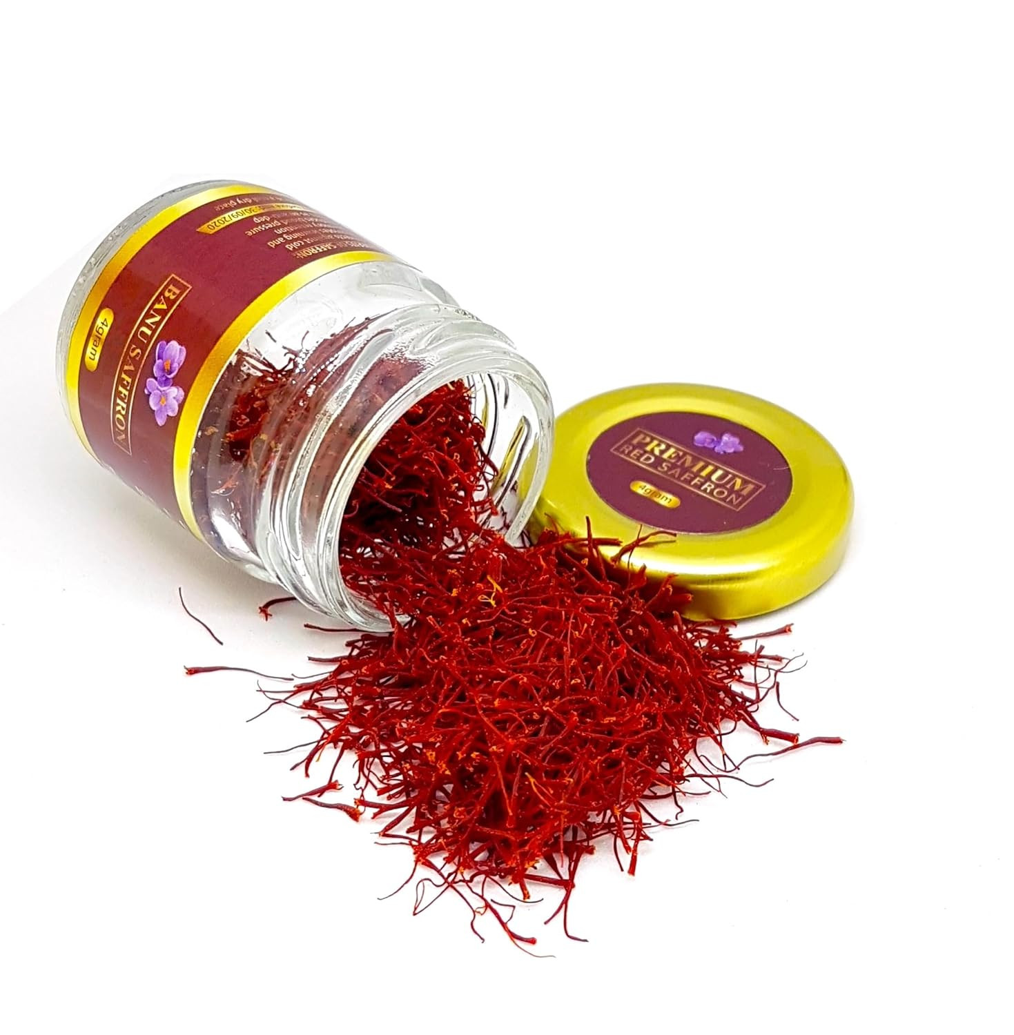 Organic Saffron Threads by Banu Saffron – Award Winning All Red Certified Organi