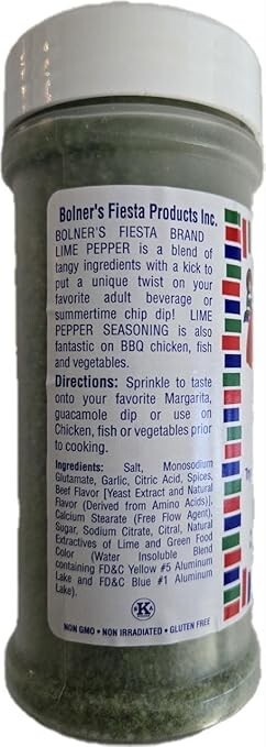 Fiesta Lime Pepper Seasoning 5.5 oz Kosher Vegan Zesty Flavor Few Left!