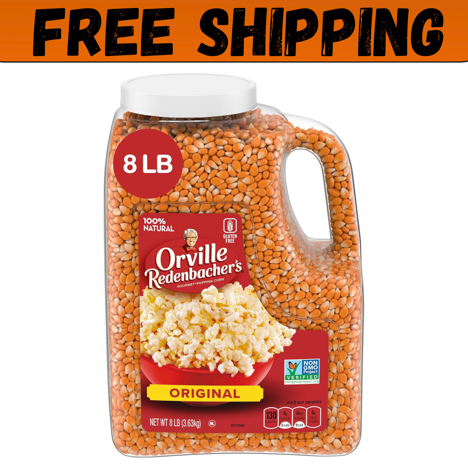 Orville Redenbacher’S Gourmet Popcorn Kernels, Original Yellow, 8 Lb