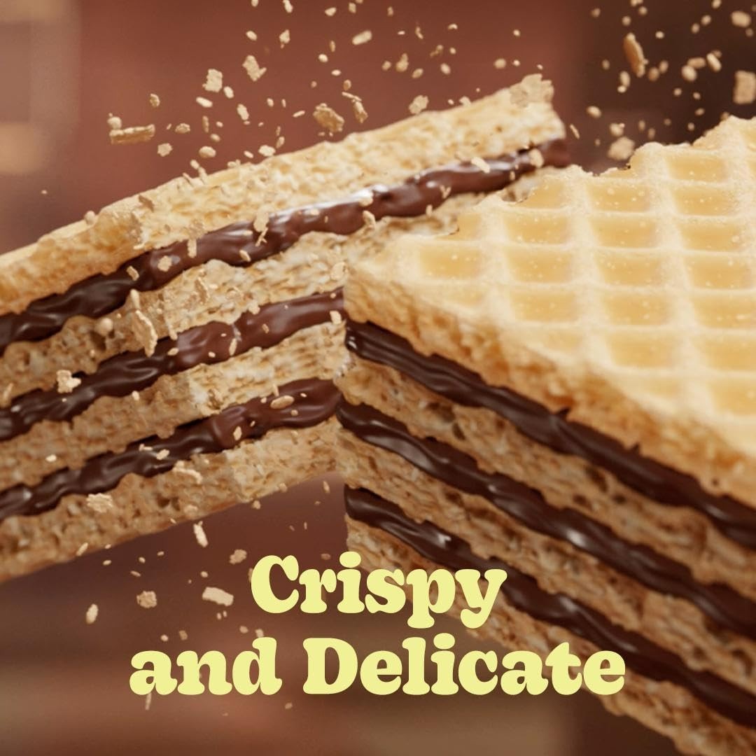 Bauducco Chocolate & Vanilla Wafer Cookies – Convenient Single Serve Wafer Co…