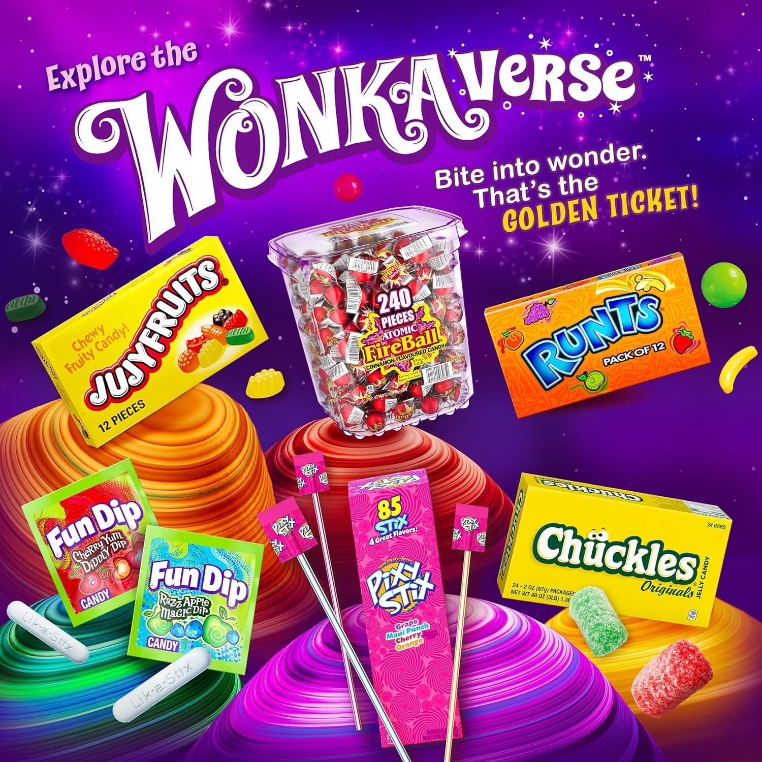 Chuckles Original Jelly Sugar-Coated Candies Fruit Flavored Candy 2 Ounce