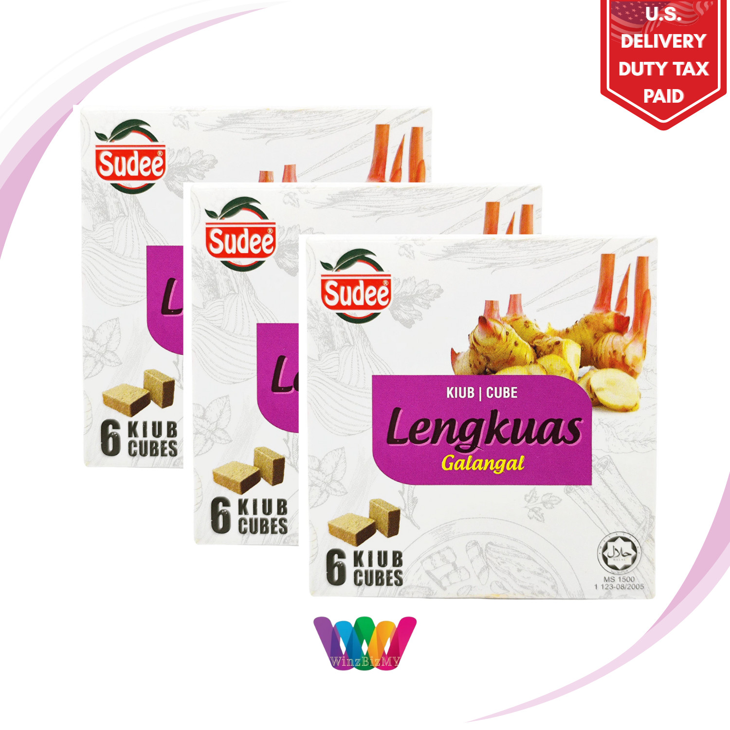 SUDEE Galangal Cubes (3 boxes 18 cubes)