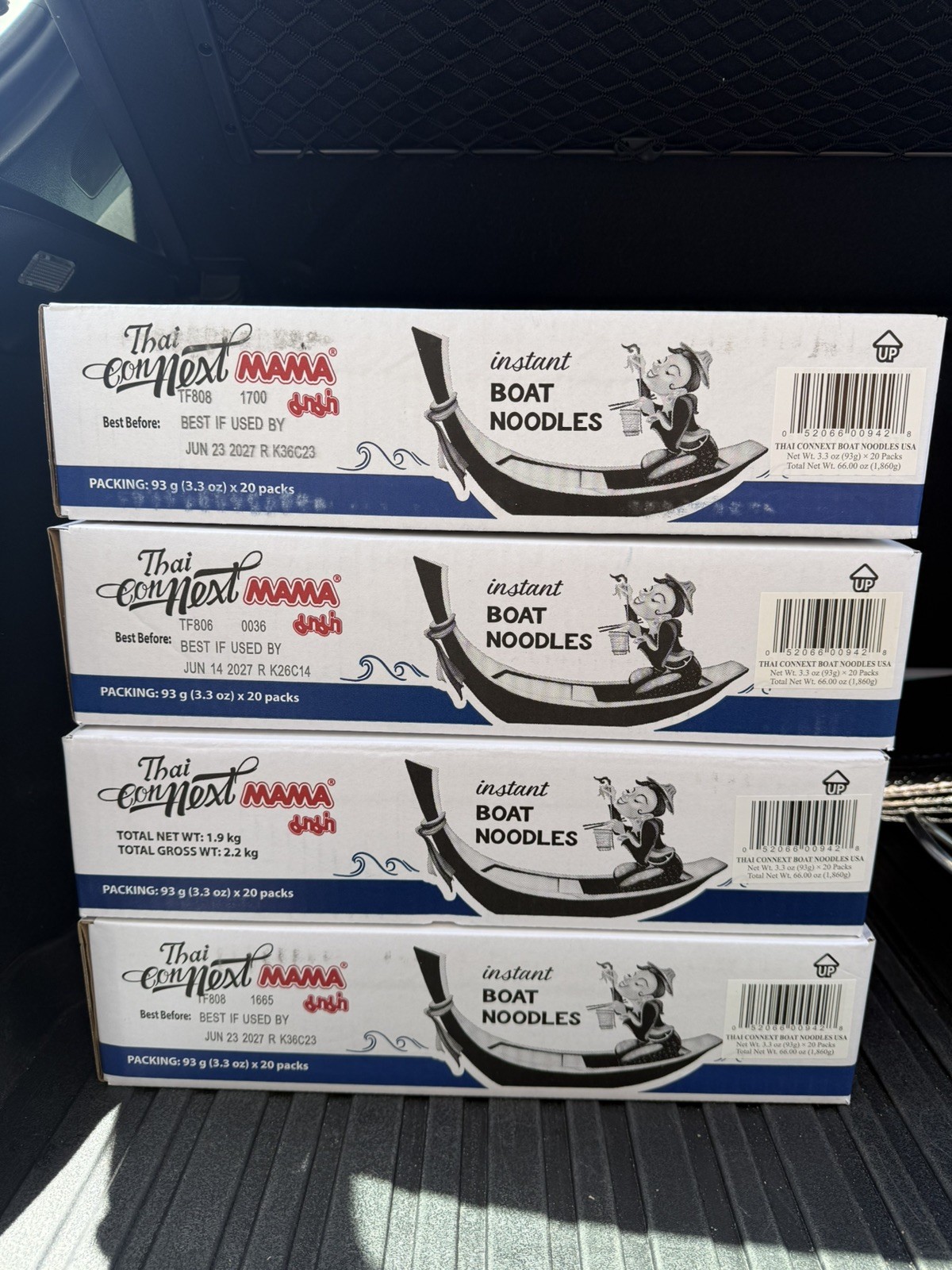 Mama Thai Con Next Instant Boat Noodles 3.3 oz x 20 Packs -06/2027