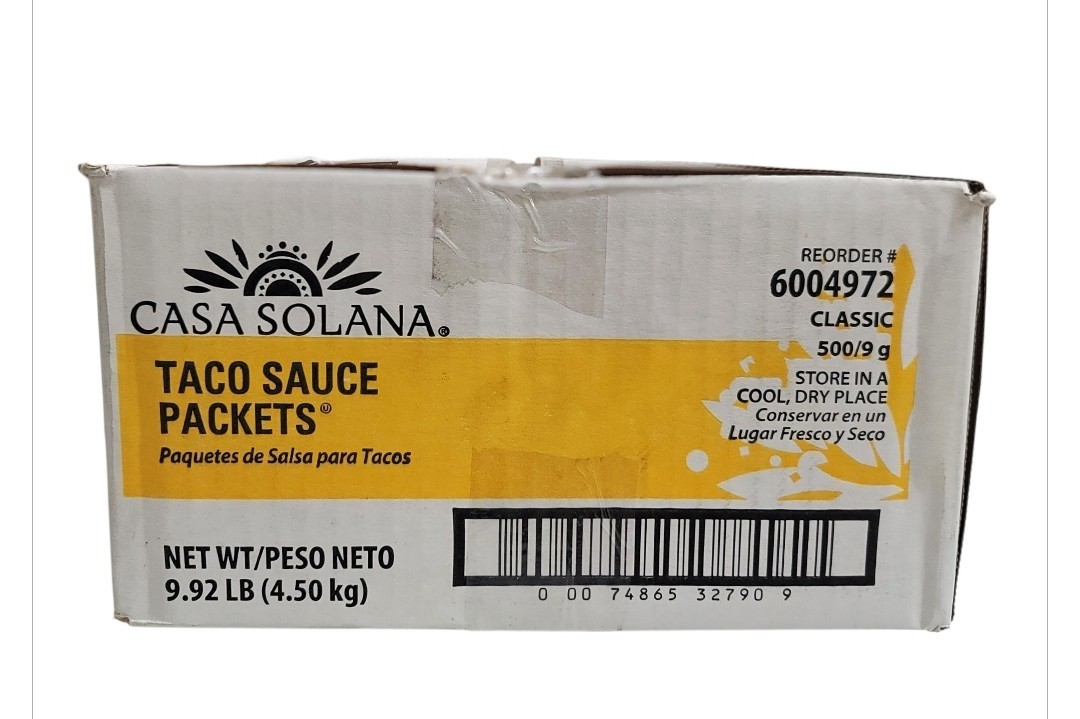 Grab N Go Casa Solana Classic Taco Sauce Packets (500 Packets)~MFG DATE 03/2025+