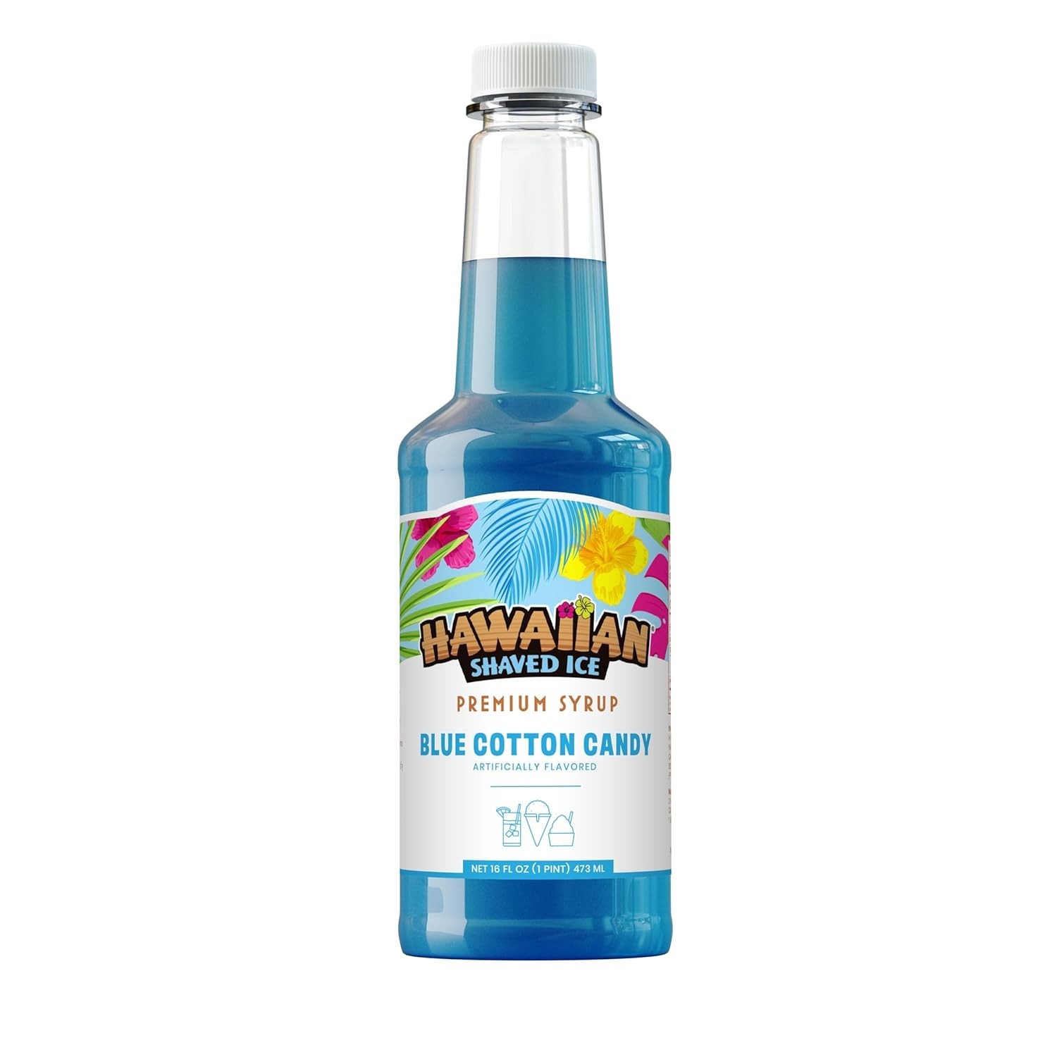 Blue Cotton Candy Syrup – Nut Soy Dairy Free – Flavor Fluffy & Crunchy Snow C…