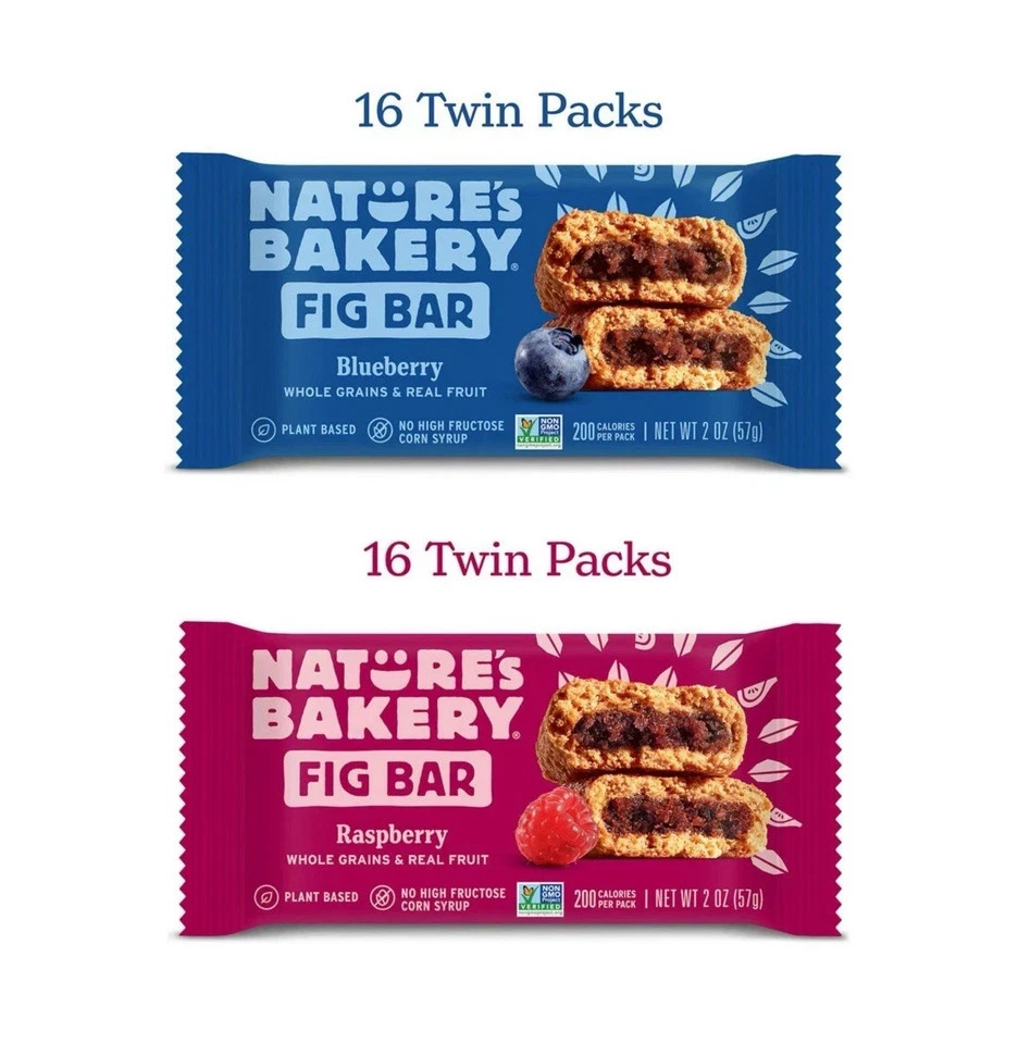 Nature’s Bakery Blueberry and Raspberry Variety Fig Bars (2 oz., 32 ct.)