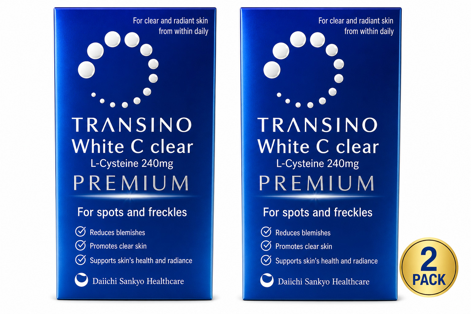 2x Transino White C Clear 240 Tablets From Daiichi Sankyo (for 60 days)
