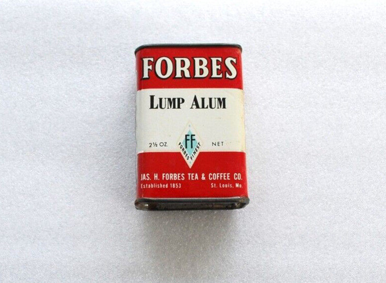 Forbes Lump Alum Vintage Can 2.5oz Canister Original Contents