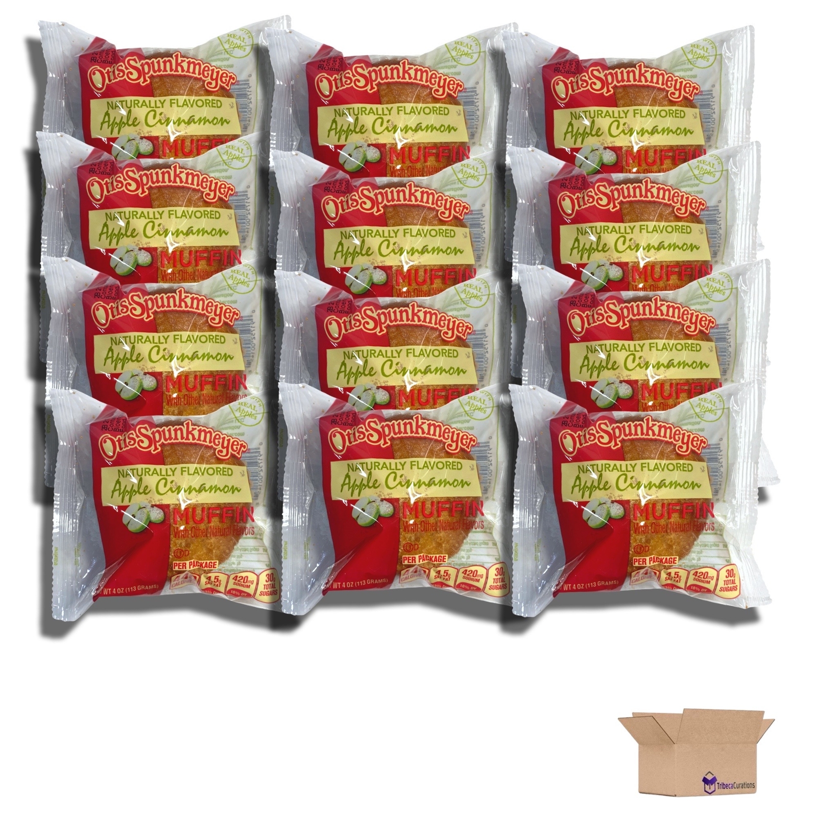 Individually Wrapped Muffins by Otis Spunkmeyer | 4 Ounce | Pack of 12 (Apple Ci