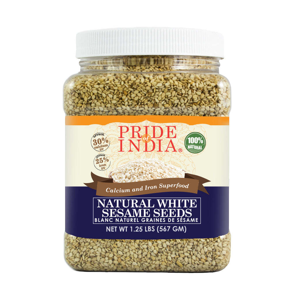 White Sesame Seeds Raw Unhulled – Calcium & Iron Superfood Jar