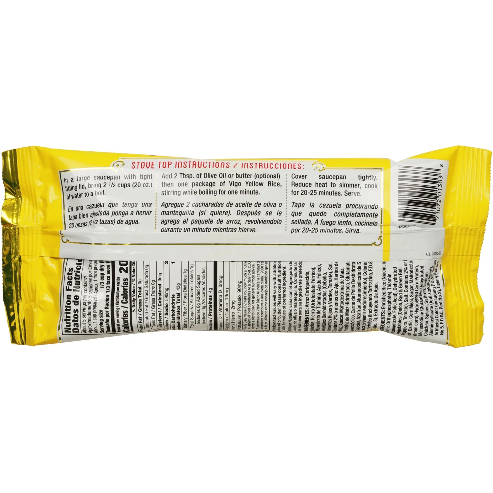 Vigo Saffron Yellow Rice Authentic Spanish Recipe 10oz Grains Side Dish Pantry