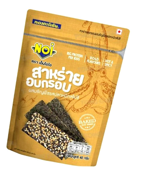 Tong Garden Crispy Seaweed Mixed Grains Spicy Squid Flavor Snack 40g Pack