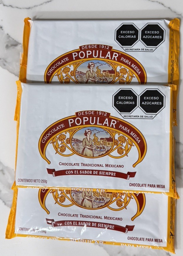 3 Pck Chocolate Popular Tradicional Mexicano 250g Each | Hot Cocoa Drink Mix