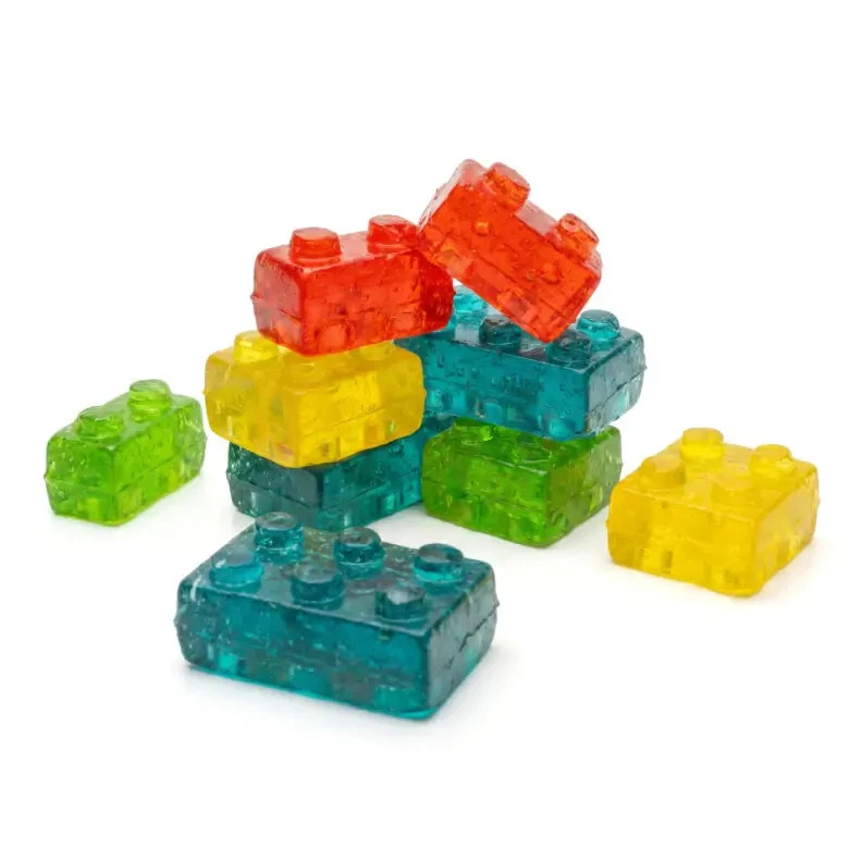 Premium 3D Building Block Gummies | Colorful Soft Chewy Candy | Fun Kids Treat