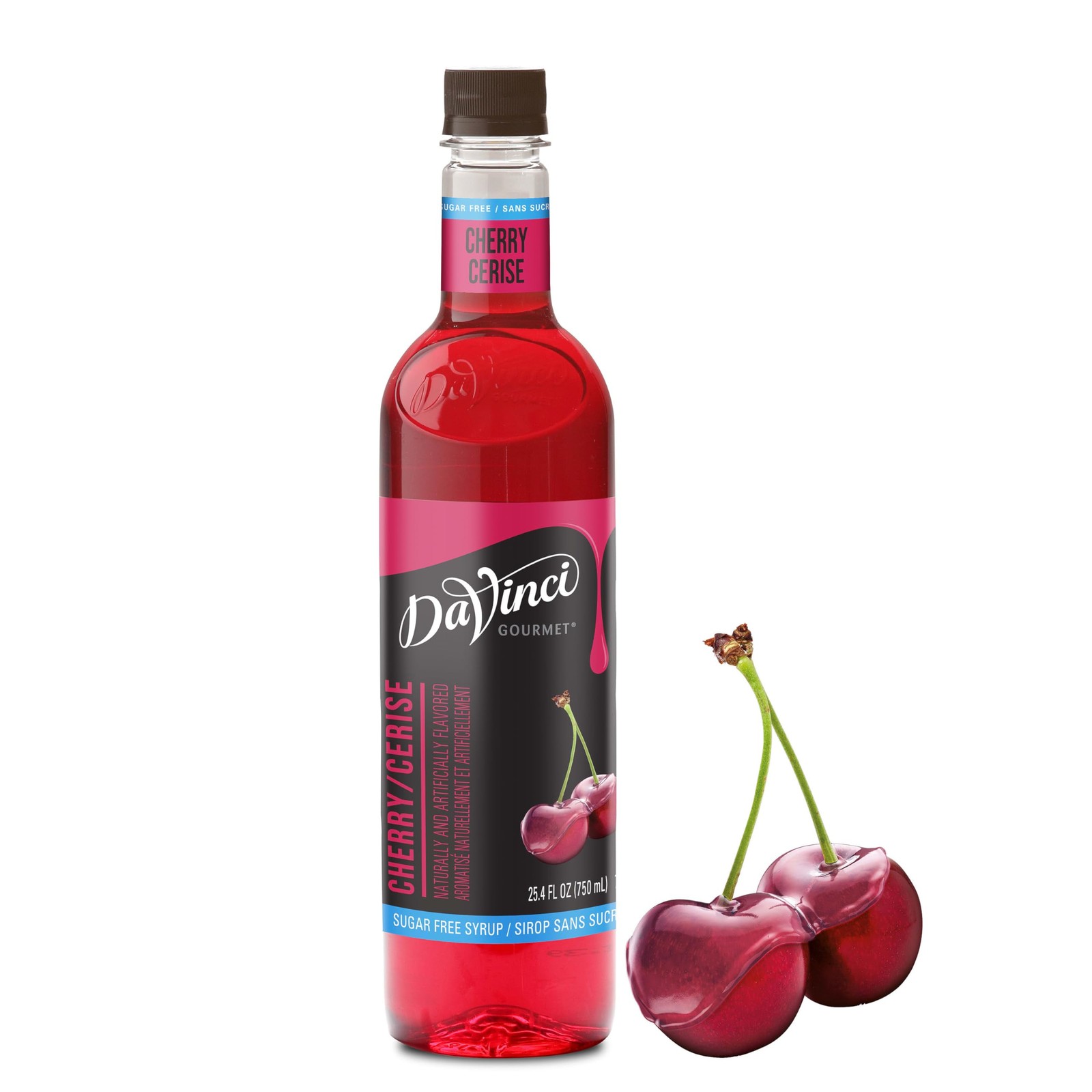 DaVinci Gourmet Sugar-Free Cherry Syrup, 25.4 Fl Oz (Pack of 1),