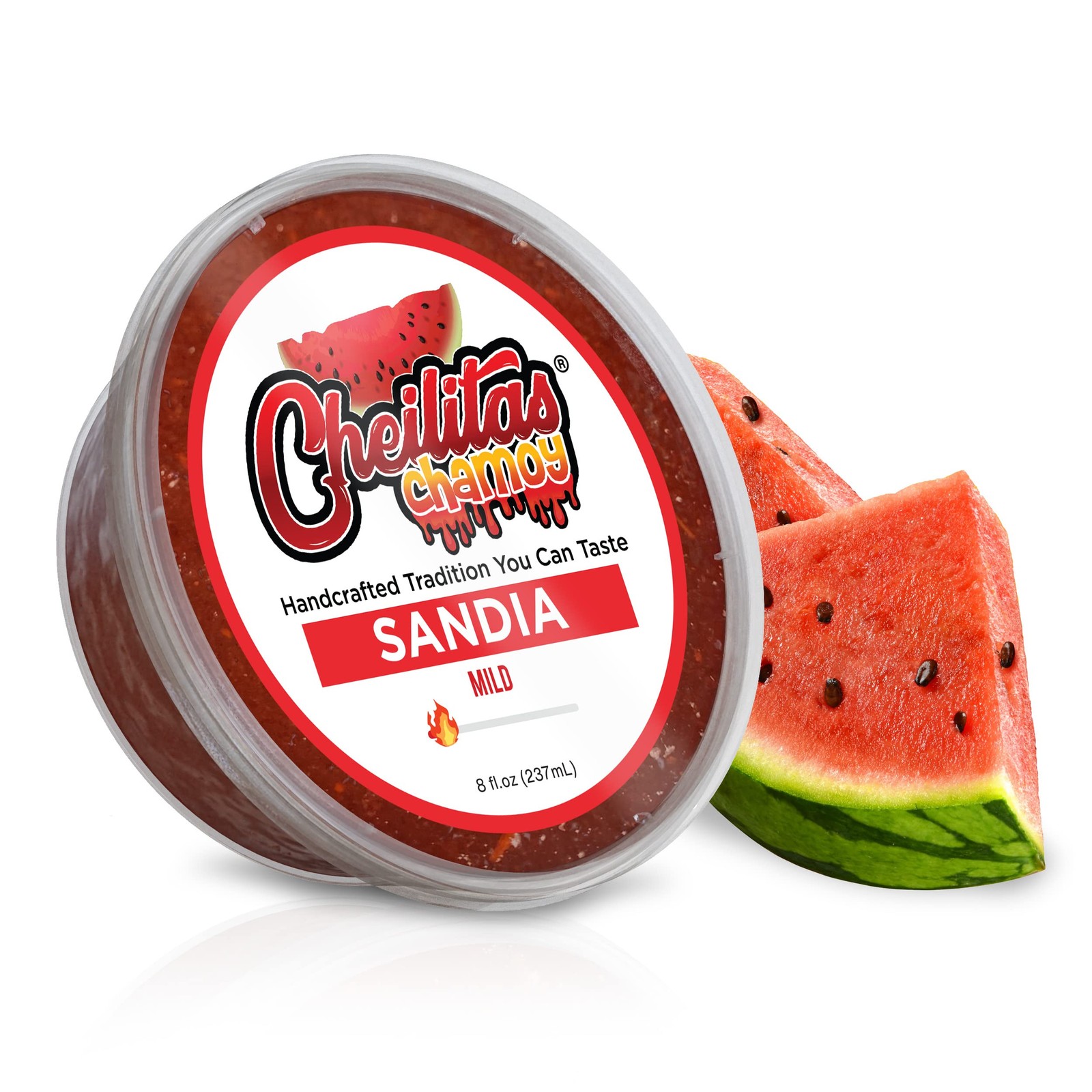 Cheilitas Chamoy Mexican Rim Candy Dip Paste 8 oz | 8 Fl Oz (Pack of 1), Red