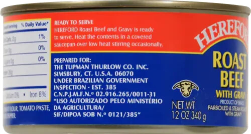 HereFord Roast Beef with Gravy Fully Cooked Ready to Serve 12 oz ( Pack of 24 )