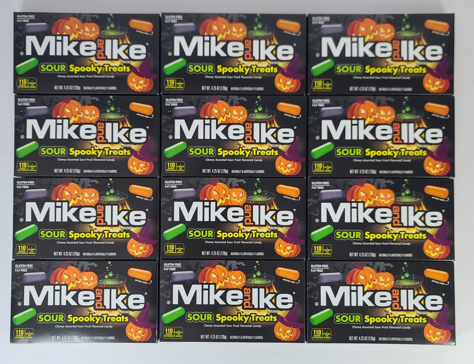 12x Mike and Ike Sour Spooky Treats Halloween Chewy Fruit Candy EXP 06/2026