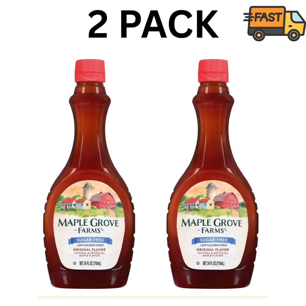 Maple Grove Farms Sugar Free Maple Syrup 24 fl oz Bottles Pack of 2
