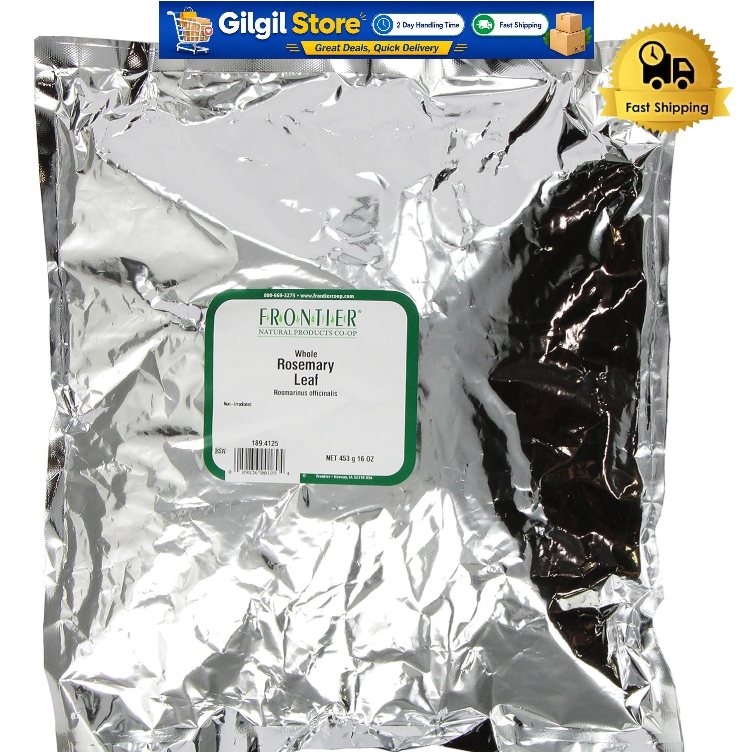 All-Natural Whole Rosemary Leaves, 16oz Pack of 2 – Kosher Gourmet Herbs