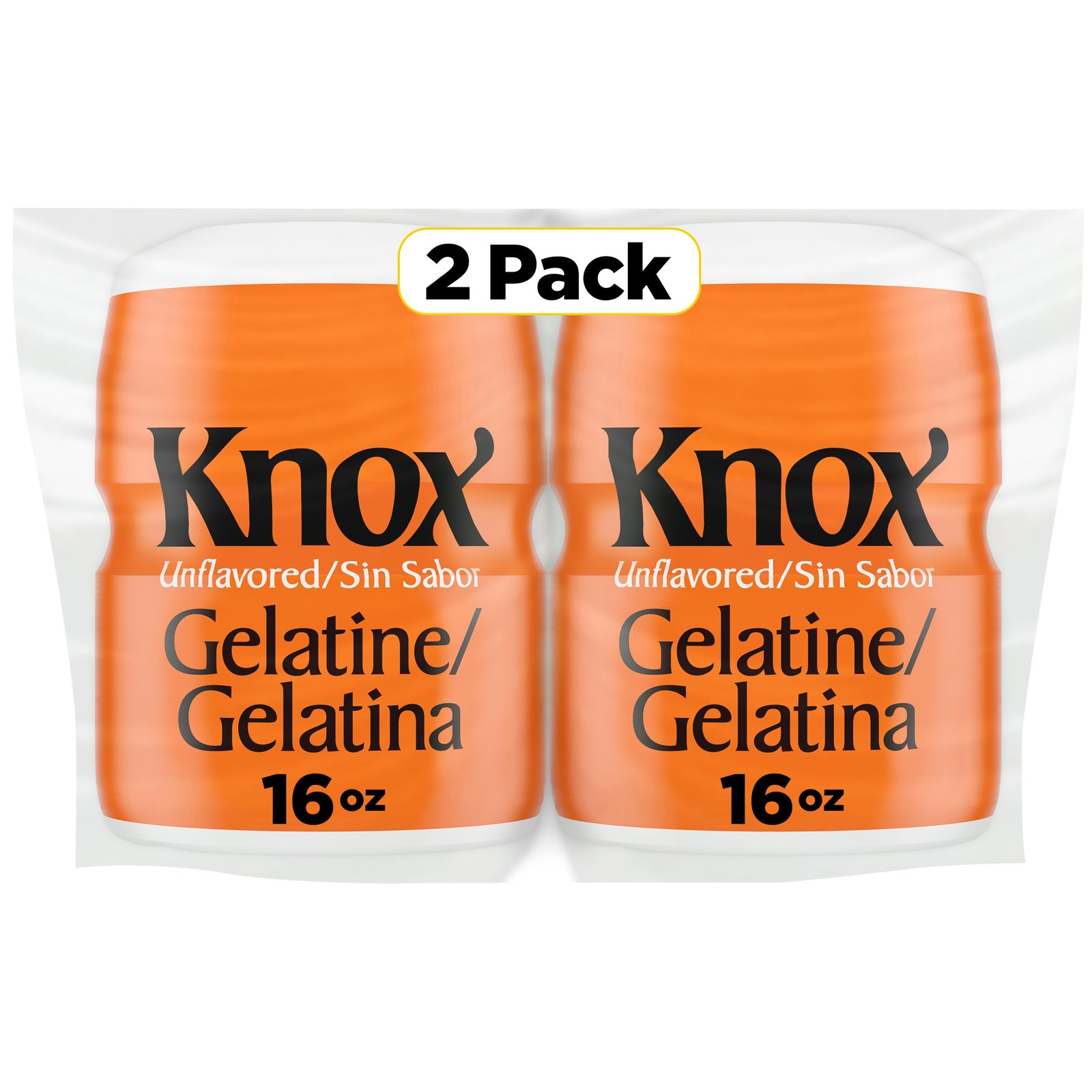 Knox Unflavored Gelatin, 2 Ct Pack, 16 Oz Canisters 16 Ounce (Pack of 2)