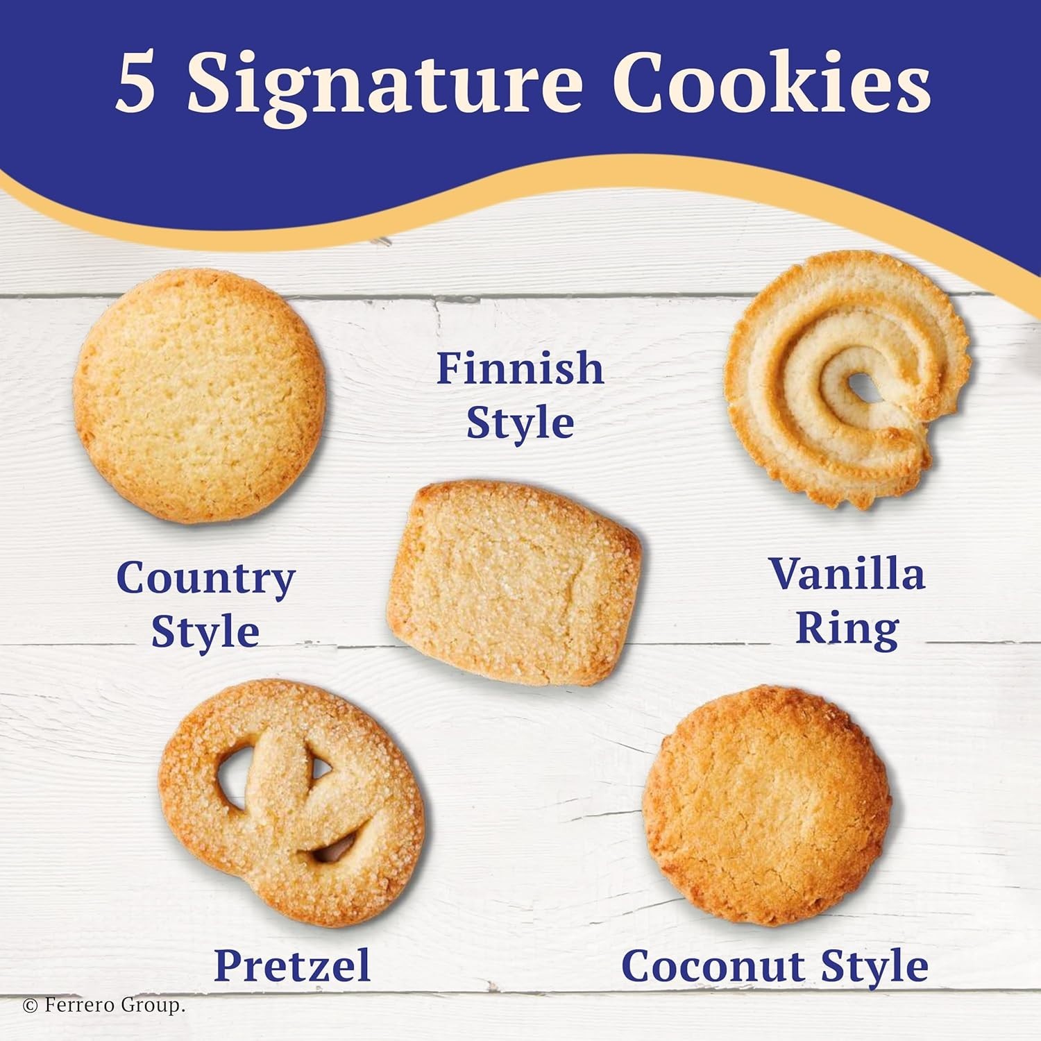 Danish Butter Cookies, Assorted Cookies in a Gift Tin, Great for Sharing