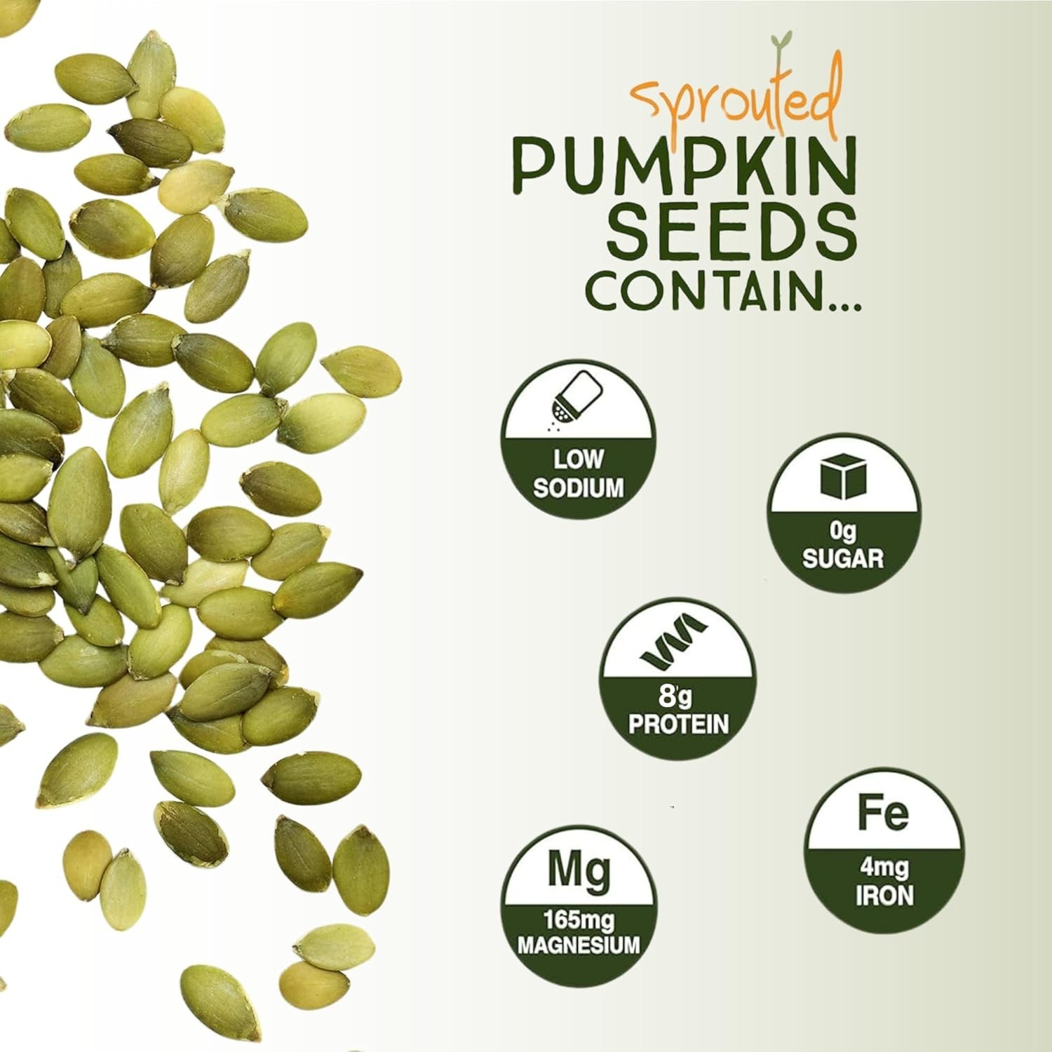 Guilt-Free 22oz Organic Sea Salted Sprouted Pumpkin Seeds – Gluten-Free &