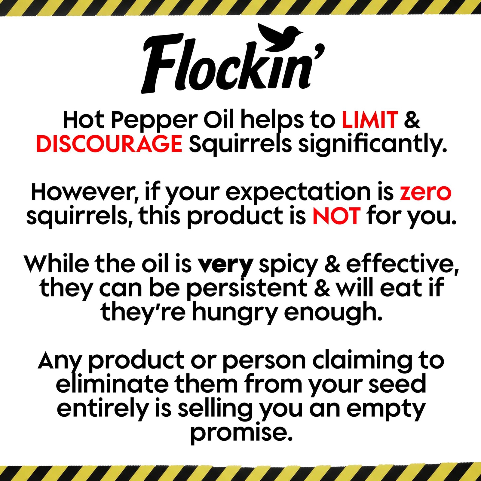 Flaming Hot Pepper Bird Seed Oil – Extremely Spicy 16 Fl Oz (Pack of 1), Red
