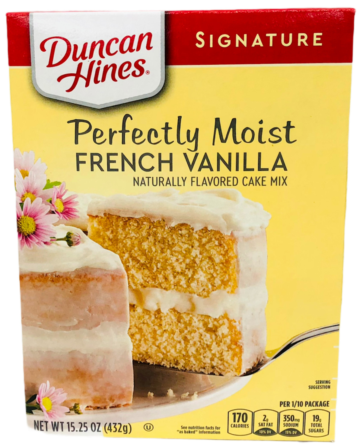 Duncan Hines Signature Perfectly Moist French Vanilla Cake Mix 15.25 oz Box