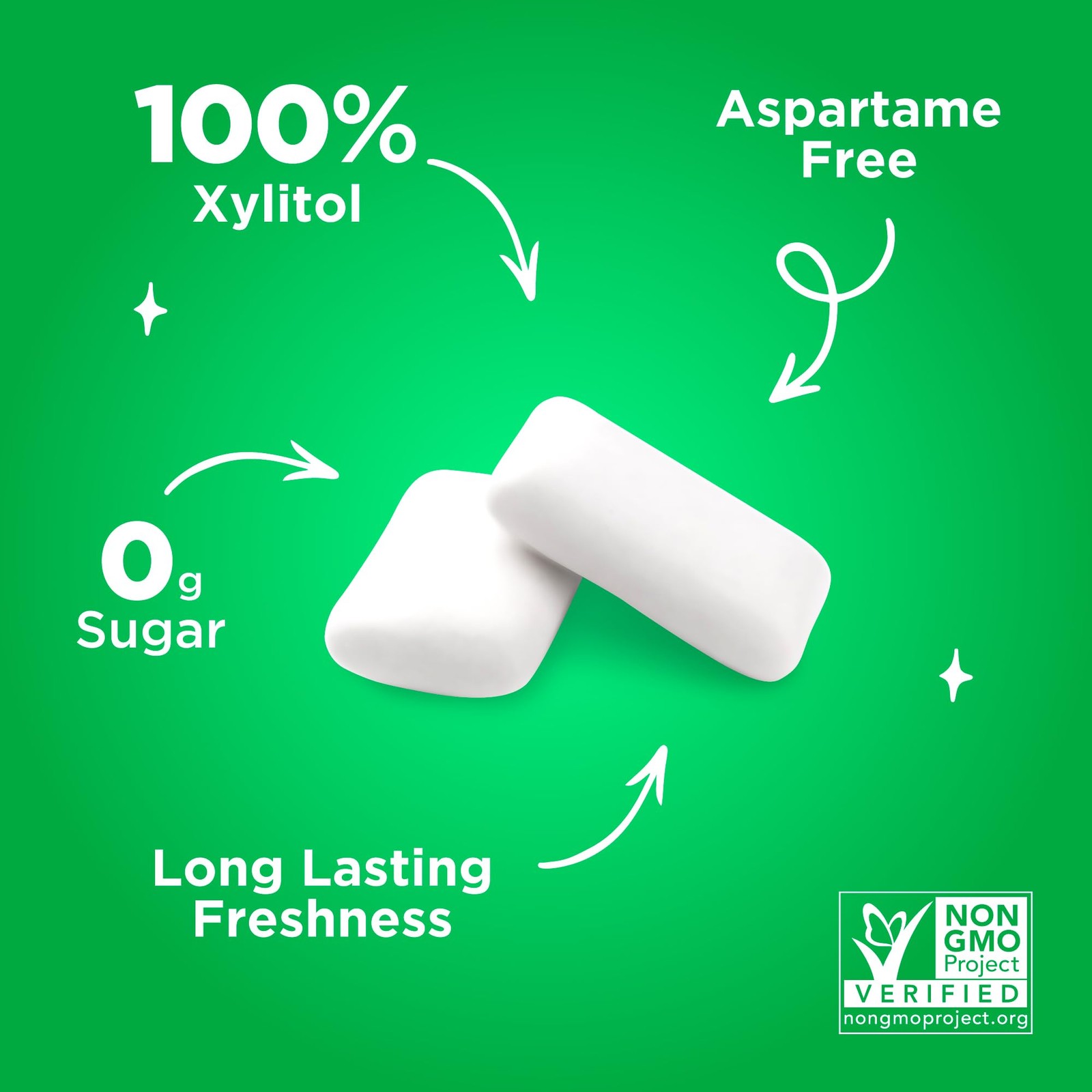 PUR Gum | Aspartame Free Chewing | 100% 55 Count (Pack of 1), Spearmint