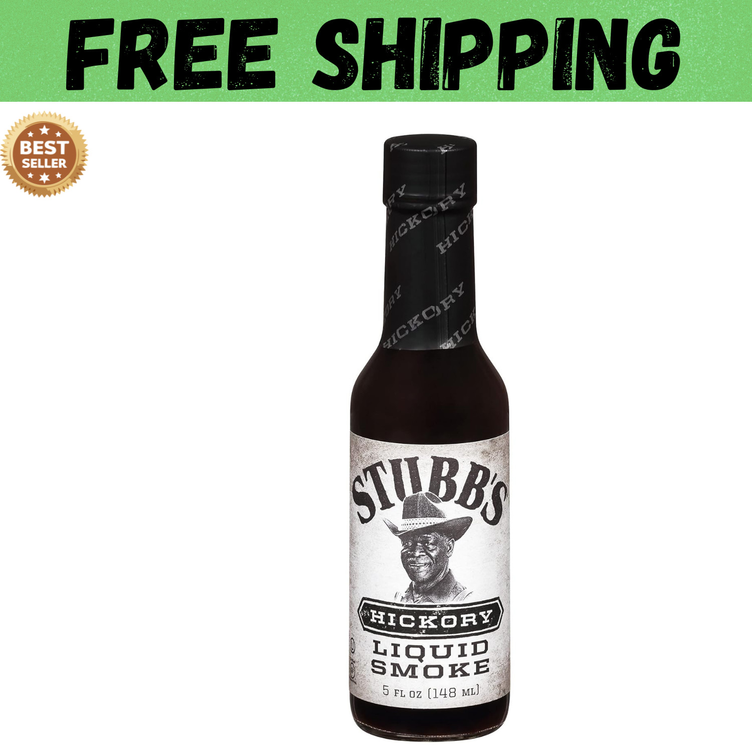 5 Fl Oz Stubb’s Hickory Liquid Smoke – Gluten-Free & Flavor Enhancer