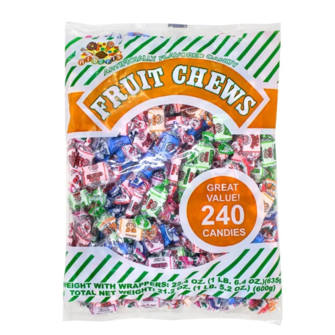 Albert’s Chews 240 Count Candy- Fruit Chews – pack of 1 bag