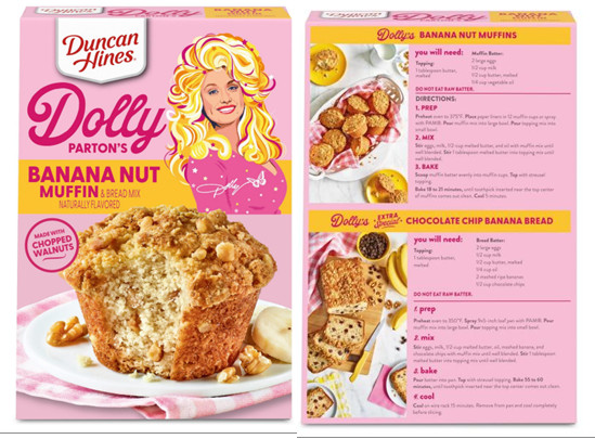 Dolly Parton’s Banana Nut Flavored Muffin & Bread Mix (2 Boxes, 19 oz. each box)