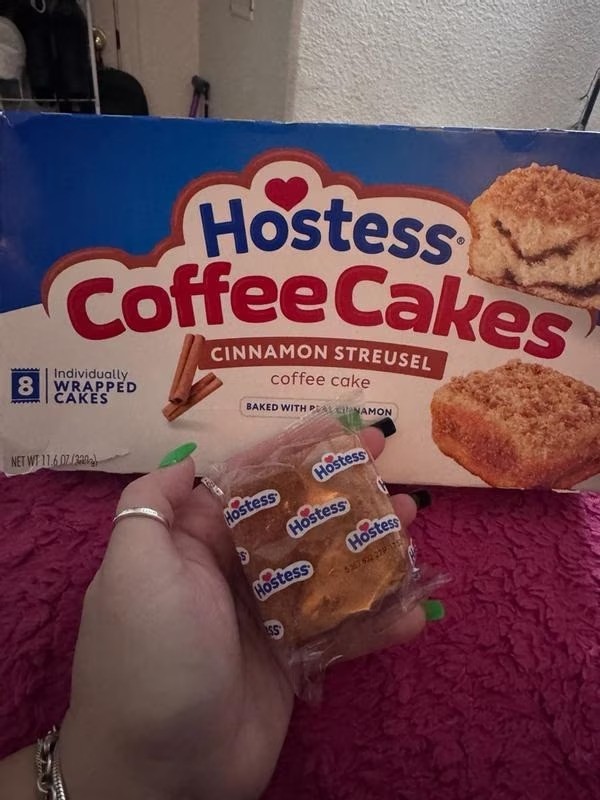 Hostess Coffee Cakes, Cinnamon Streusel Snack Cakes, 11.6 oz. Box, 8 Count