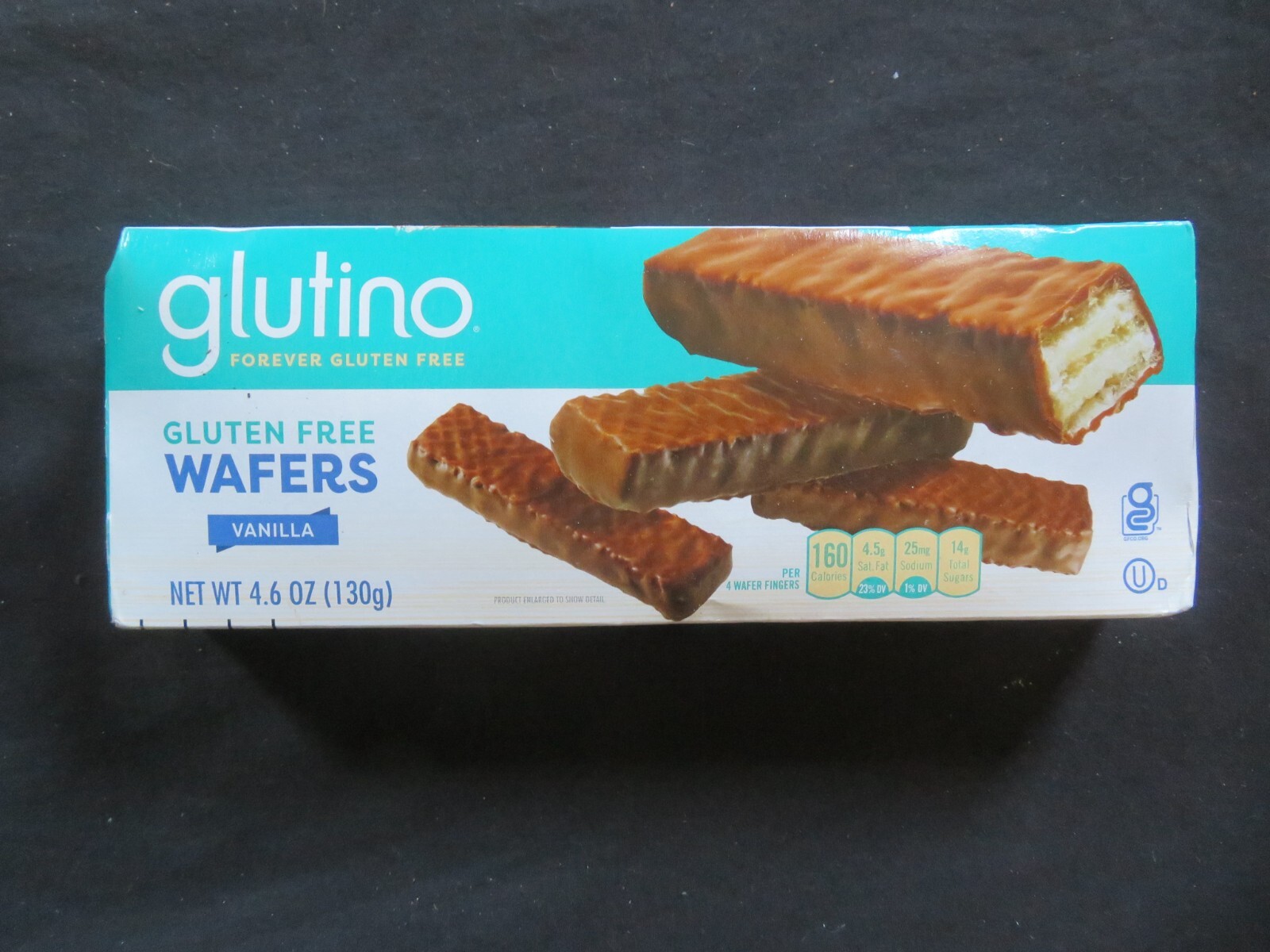 Glutino Gluten Free Wafers Chocolate Covered Vanilla Flavor 4.6 Oz / 16 ct