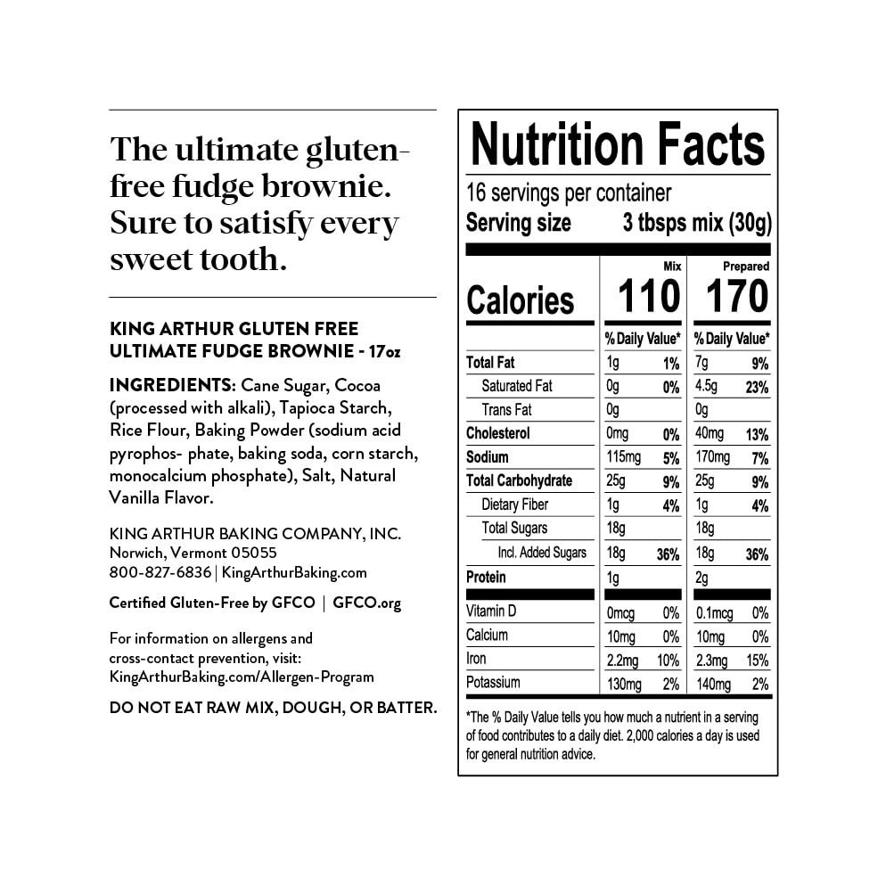 Delicious King Arthur Gluten-Free Fudge Brownie Mix, 17 Oz – Perfect for All