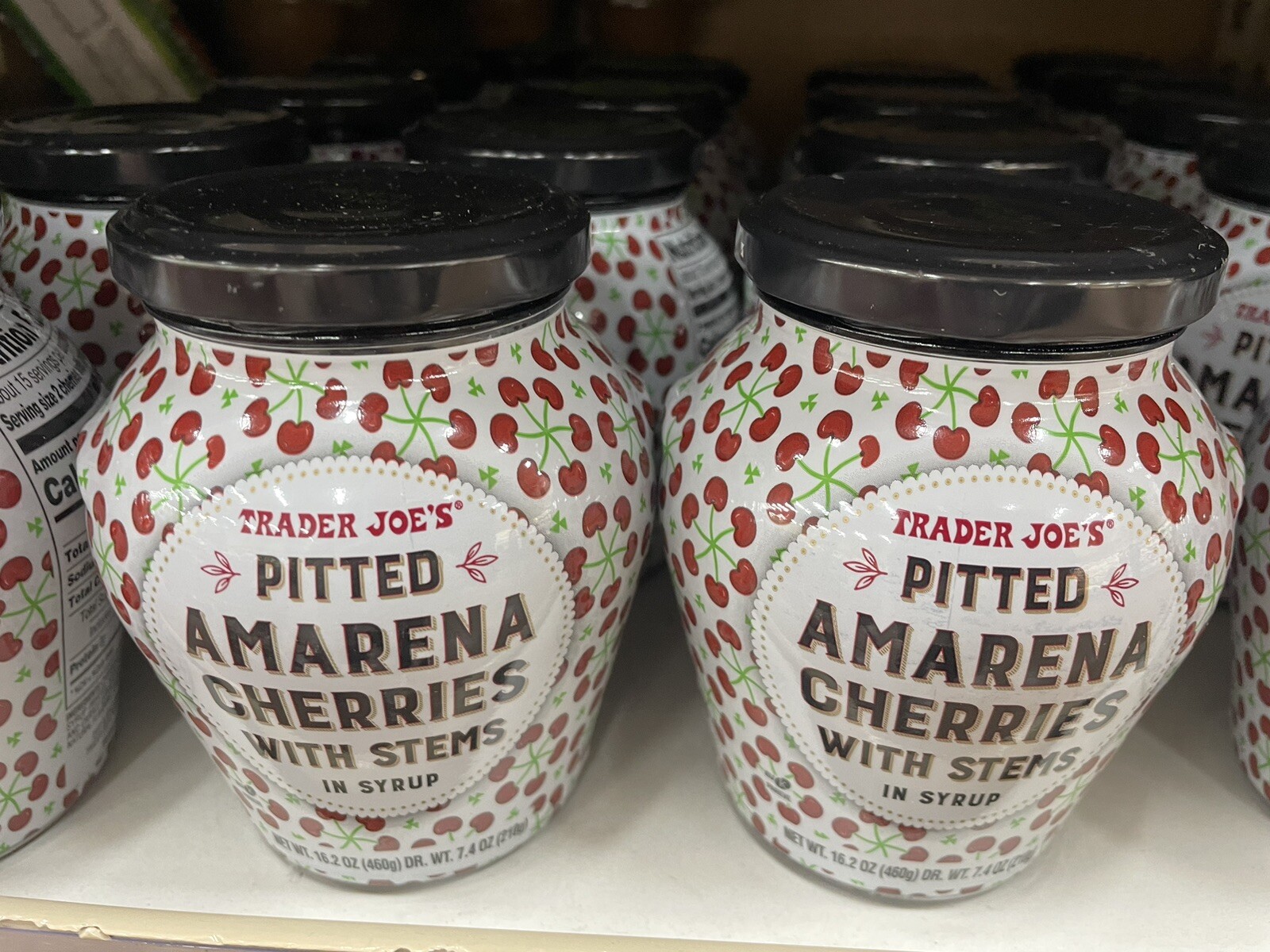 2 Packs Trader Joe’s Pitted Amarena Cherries in Syrup 16.2 oz Each Pack 🍒🍒