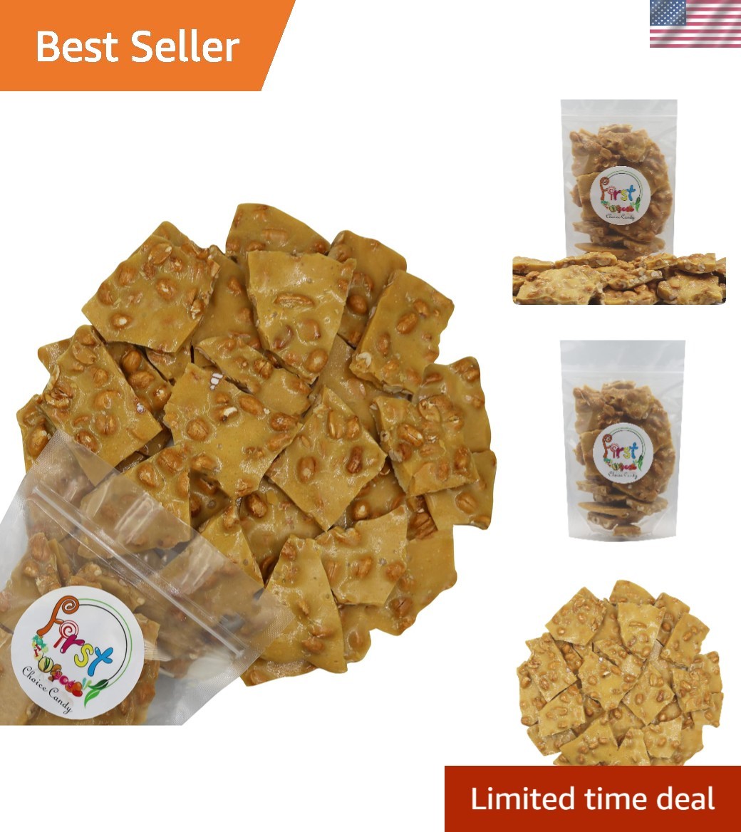 Indulge in 2 LB Homemade Style Peanut Brittle – Perfect Snack or Dessert