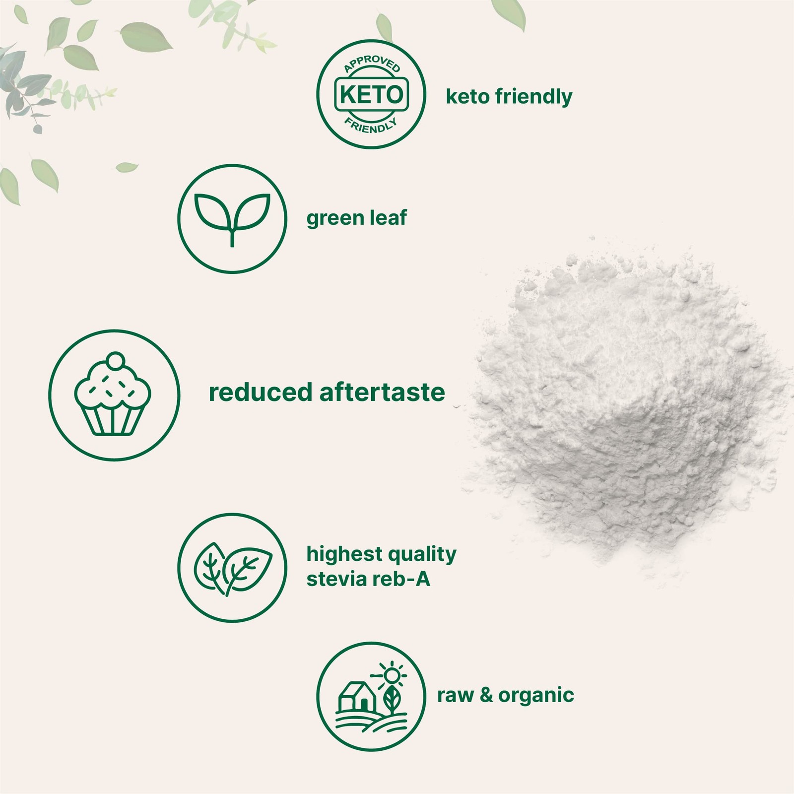 Micro Ingredients Organic Stevia Powder, 4 Ounces, Pouch, 706 Serving, Highes…