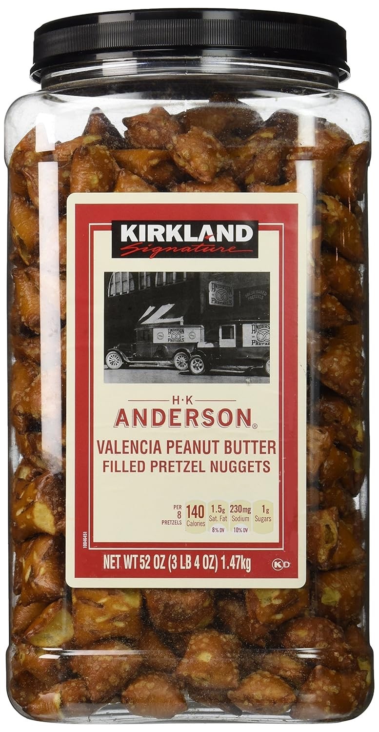 Kirkland Signature Valencia Peanut Butter Filled Pretzel Nuggets, 55 oz