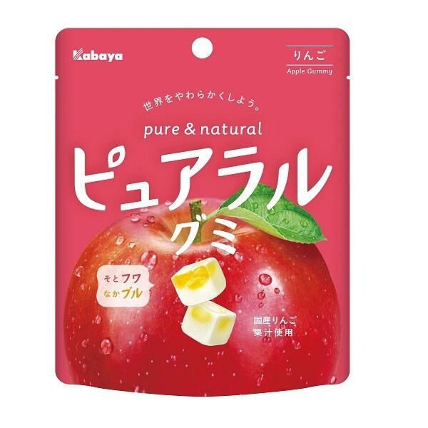 Pureral Gummi Candy gummy Apple flavor 58g Kabaya from Japan