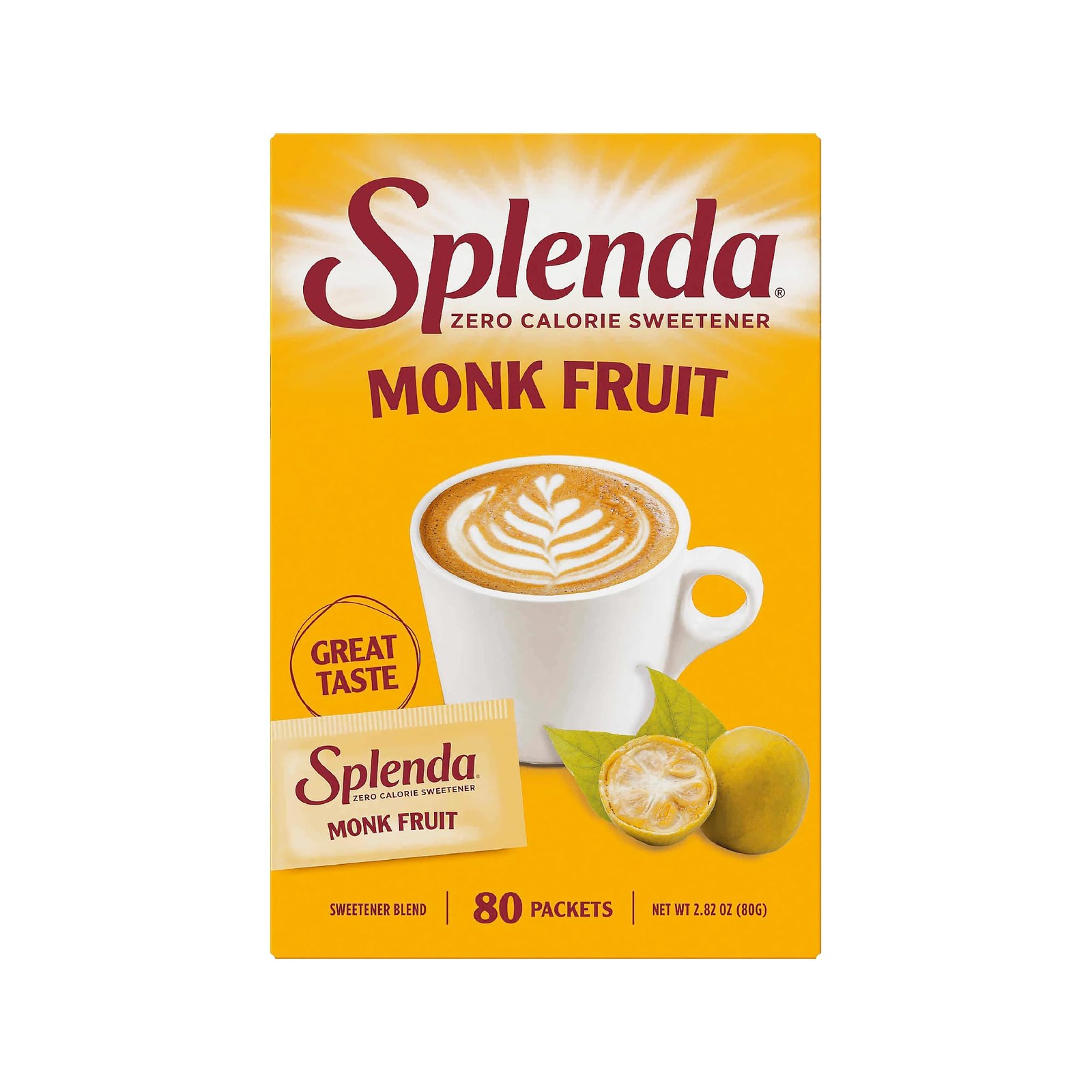 SPLENDA Monk Fruit Zero Calorie Plant Based Sweetener, 2.82 Ounce (Pack of 1)