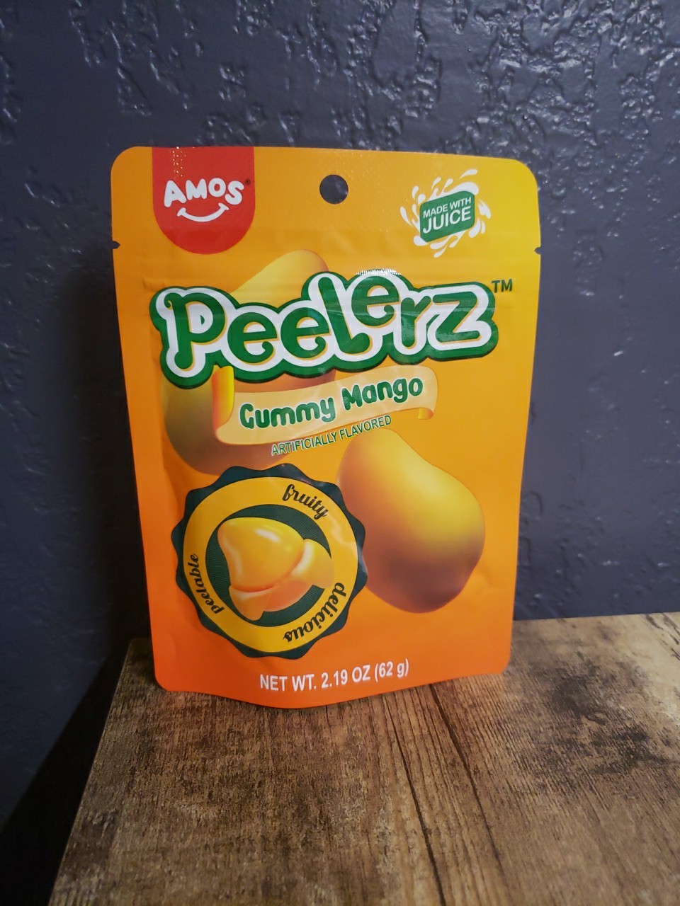 Amos Peelerz Gummy Mango Peelable Gummies TikTok Viral Candy 2.19oz NEW
