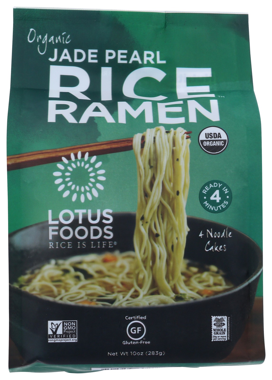 Organic Jade Pearl Rice Ramen By Lotus Foods 10 Oz Pasta 6 Pack