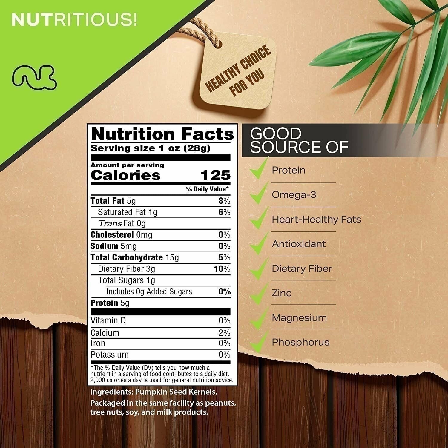 Nut Cravings – Raw Pumpkin Seeds Pepitas, Unsalted, Shelled, (80oz – 5 LB)…
