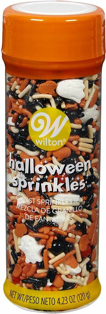 Traditional Ghost Mix Tall Sprinkles Decorations 4.23 oz Wilton Halloween