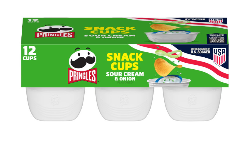 Pringles Sour Cream and Onion Potato Crisps Chips, Lunch Snacks, 12 Count